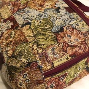 Bovano large cat tapestry bag.